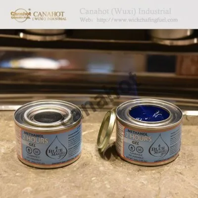 Serbatoio carburante in stagno con gel di etanolo